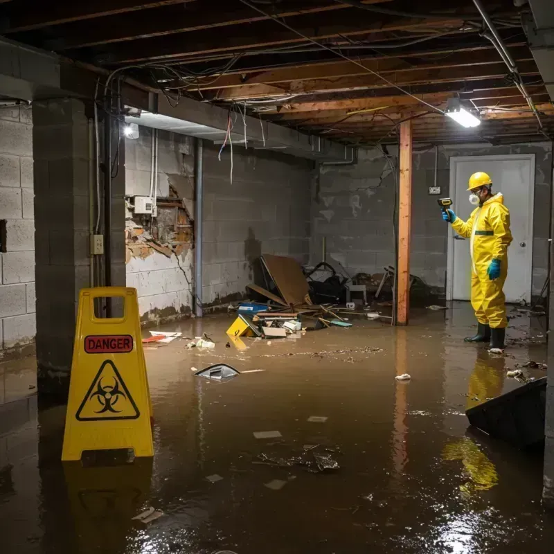 Flooded Basement Electrical Hazard in Webster County, WV Property