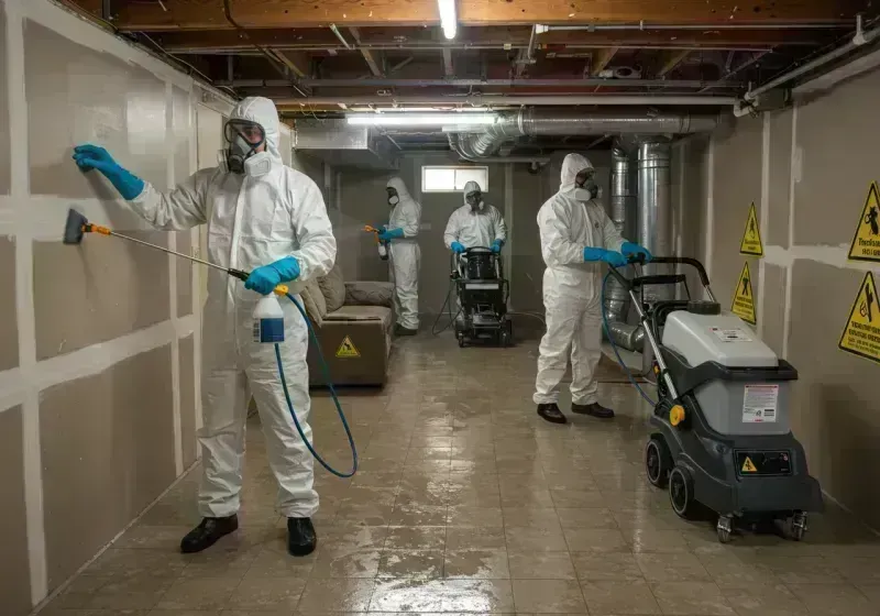 Basement Moisture Removal and Structural Drying process in Webster County, WV